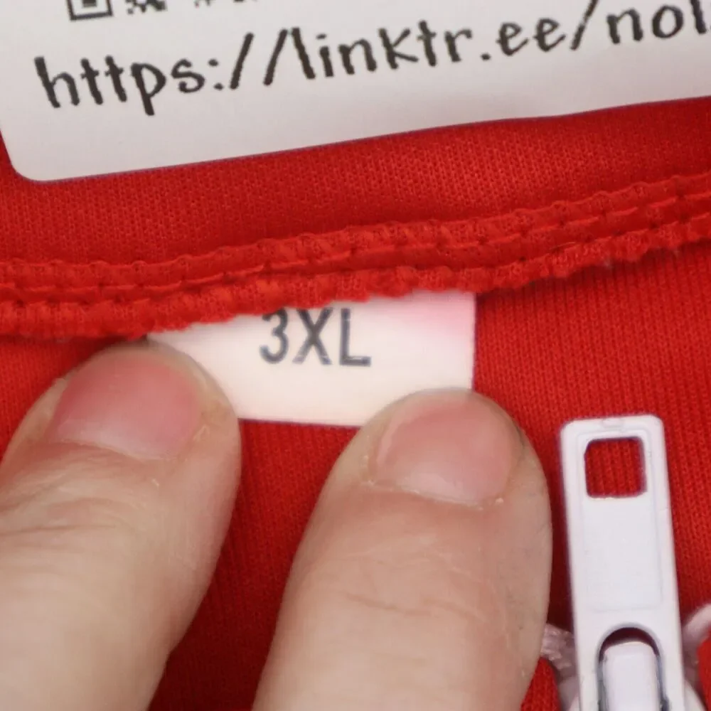 Casual Jacket Mens 3XL Red Long Sleeve High Neck Full Zip Banded Cuffs Outwear